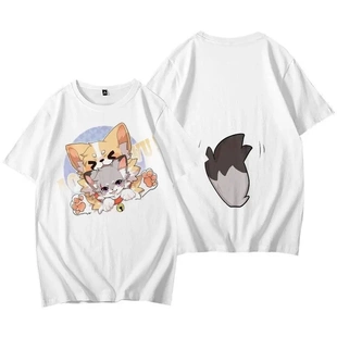 Furry 二次元 周边羽织T恤动漫和服夏季 羽织套装 动漫痛衣 短袖