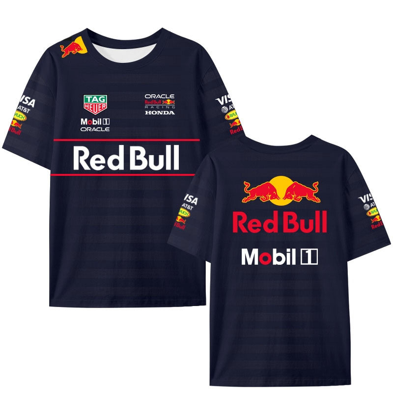 F1方程式车队维斯塔潘红牛车队车服短袖速干男式t恤衫舒适半袖衫