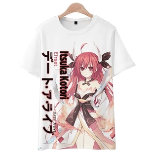 夏季 男女二次元 宽松T恤动漫周边痛衣服潮 短袖 约会大作战五河琴里