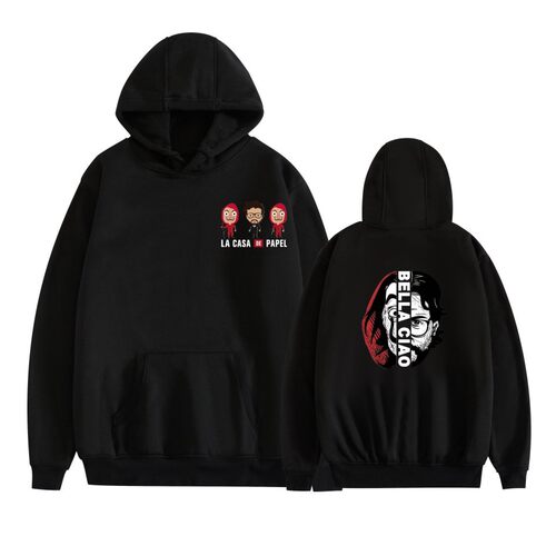 第三季新款周边印花 纸钞屋money heist 男女休闲宽松款 连帽卫衣