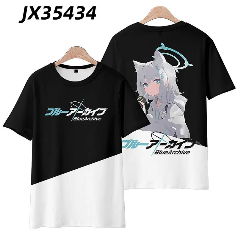碧蓝蔚蓝档案砂狼白子衣服短袖T恤夏装动漫周边cos上衣痛衣