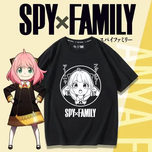 间谍过家家周边衣服 SPY×FAMILY阿尼亚漫画 夏季纯棉短袖动漫T恤