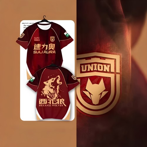 2026赛季陕西联合队服球员版球衣服速干短袖T恤衫男女球迷服短袖