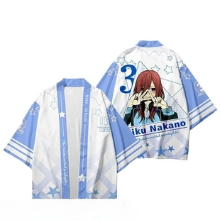 T三玖浴衣和服羽织二次元 五等分 花嫁动漫周边T恤男女痛衣短袖