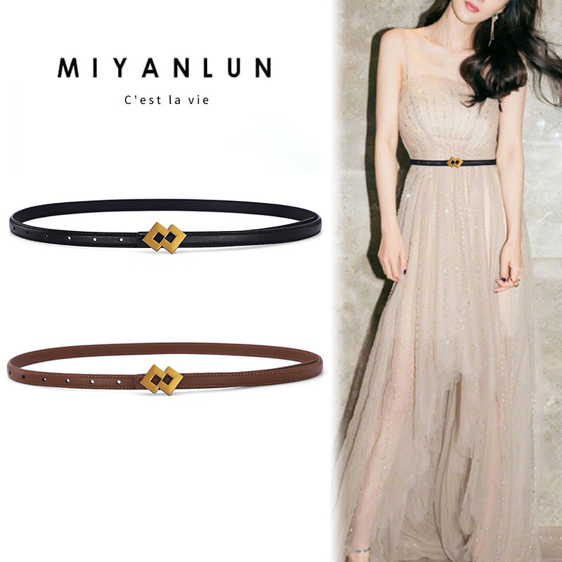 细腰带女士真皮时尚百搭