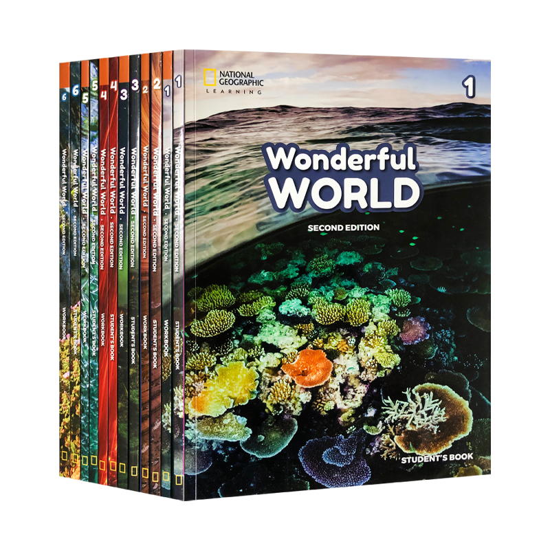 美国国家地理新版wonderful world 1 2 3 4 5 6级 少儿英语缤纷世界教材 我们的奇妙世界小学英文课程辅导培训课外书