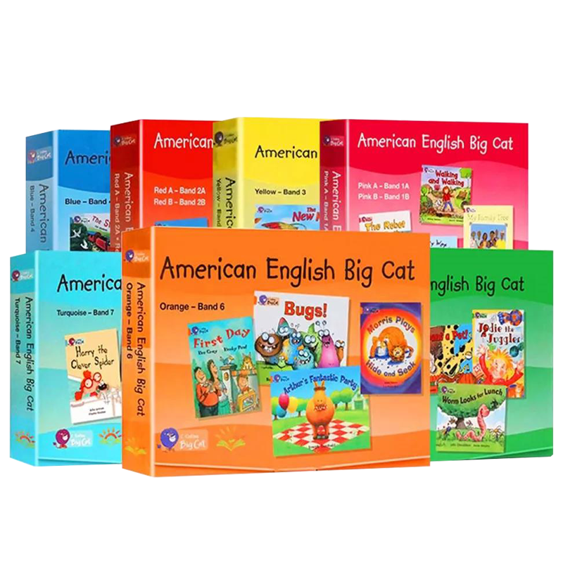 进口 大猫英语分级阅读 Aemerican English Big Cat 1-7级全套 绘本+练习册 Collins出版 剑桥考试推荐阅读英文儿童读物