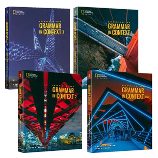 美国国家地理第七版语法教材Grammar in Context BASIC预备级/1/2/3级课本带在线账号Student Book Online Practice Sticker CODE