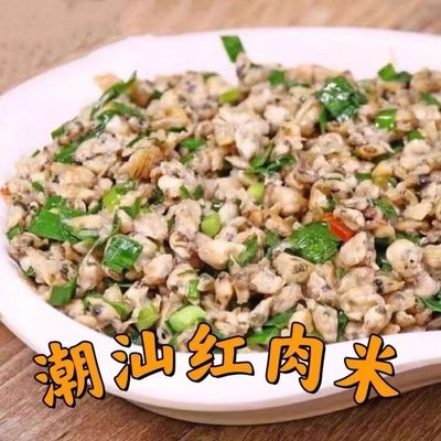 潮汕红肉米潮汕红肉非薄壳鲜活海瓜子海鲜贝壳蚬子肉配粥下饭小炒