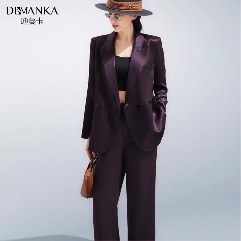 醋酸西装外套女2025早春新品