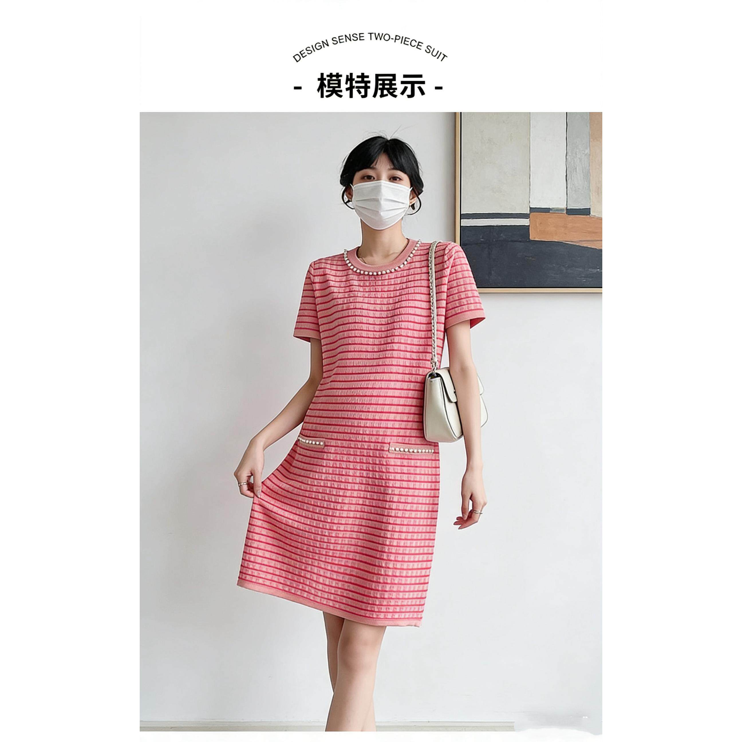 2026夏季新品孕妇连衣裙针织遮肚短裙小个子宽松薄款裙