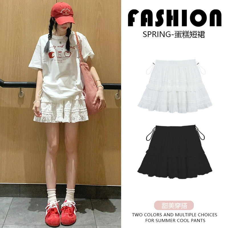 孕妇裙白色蛋糕短裙夏2026新款芭蕾风蓬蓬裙夏天小个子a字半身裙