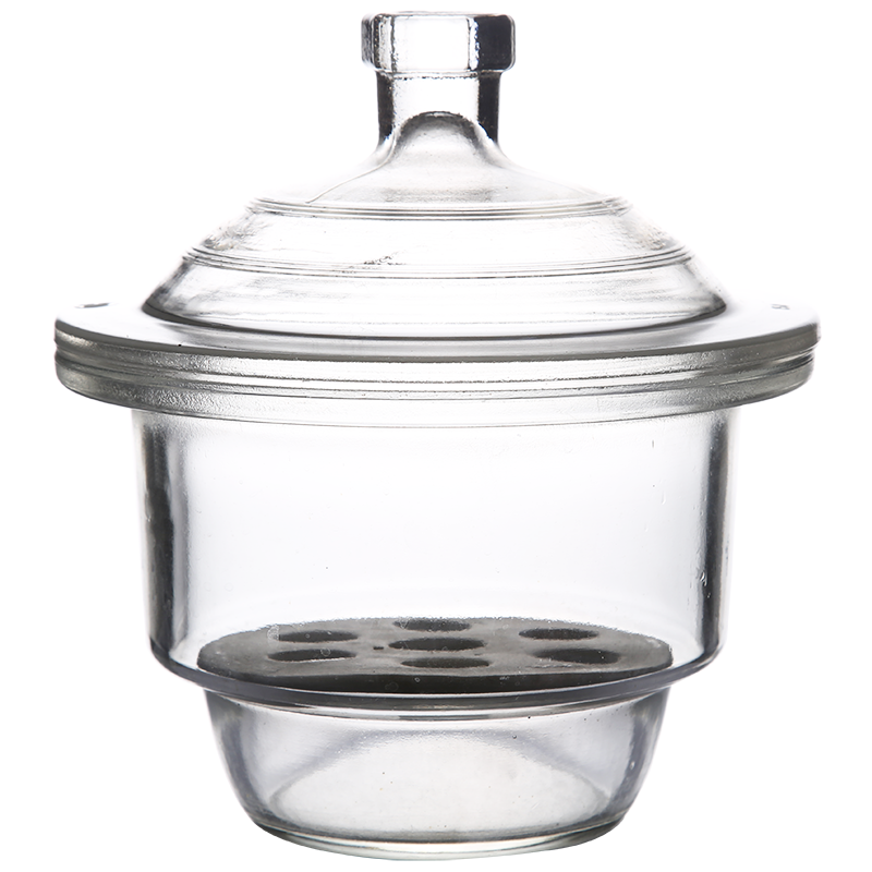 实验室干燥器盖子化学试验用品真空玻璃干燥器皿透明附瓷板150 210 300 240 400mm 真空干燥玻璃器皿