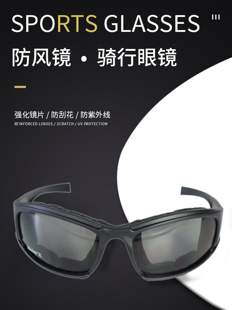 专业骑行镜防风沙眼镜护目镜偏光摩托车户外眼睛哈雷电动车墨镜
