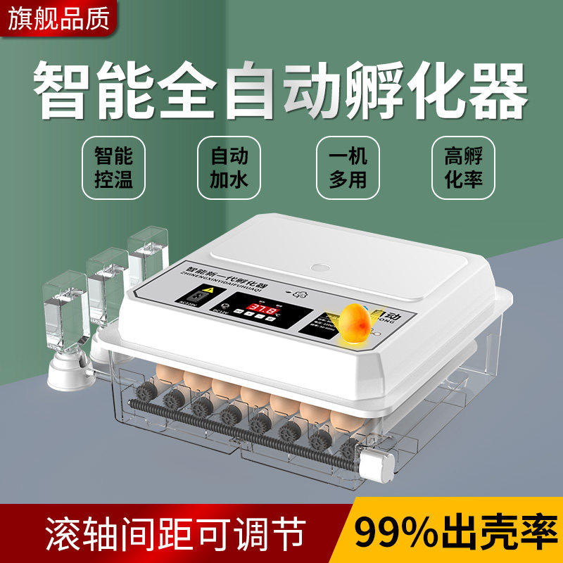 孵化器小型家用全自动智能孵蛋器孵化机小鸡鹦鹉鸟蛋芦丁鸡孵化箱