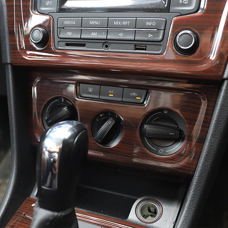 适用于13款大众朗逸 汽车内饰 碳纤维亮光木纹色 专车专用 非贴纸