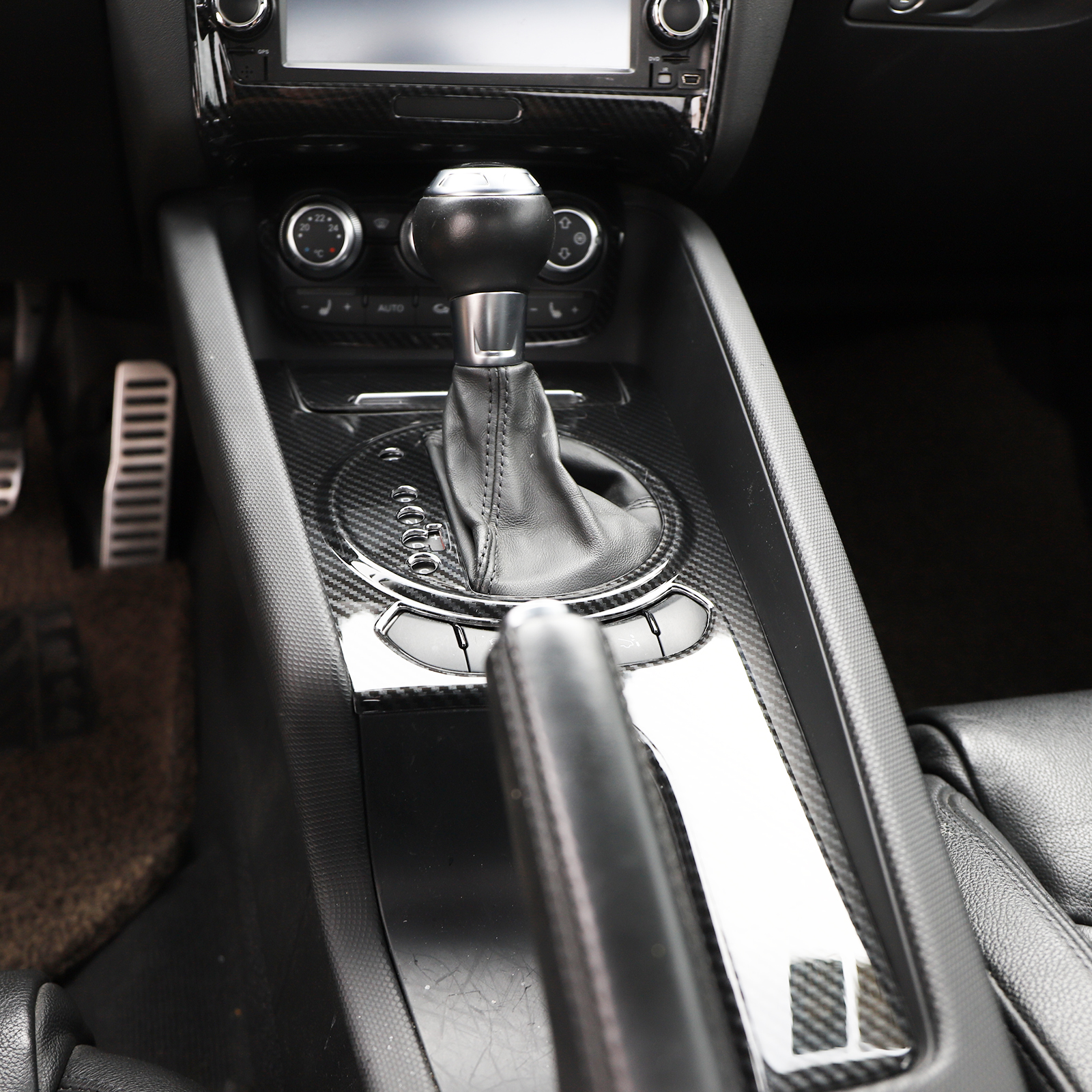 08-14款奥迪tt汽车内饰改装桃木碳纤维贴件防刮防掉漆扶手排挡贴