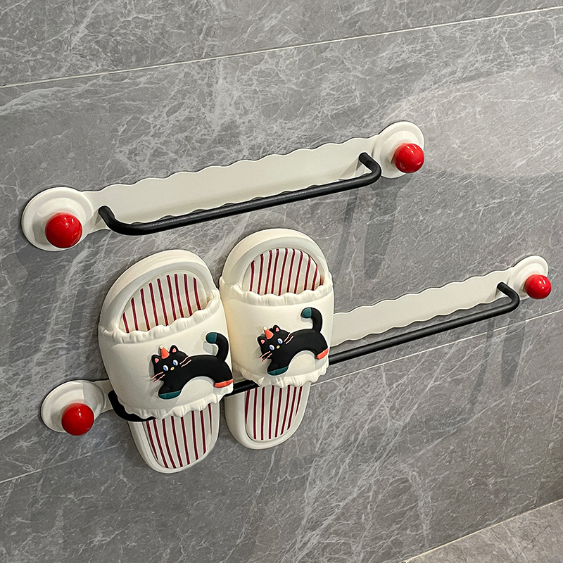 柒简波浪吸盘拖鞋架防水防潮