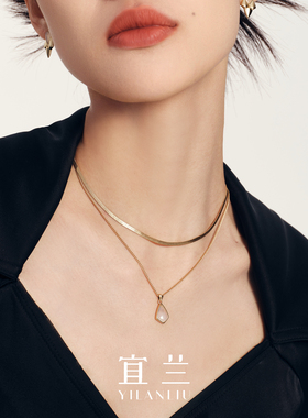 陈钰琪同款玛瑙双层叠戴一链三戴项链女配饰锁骨链新款节日礼物