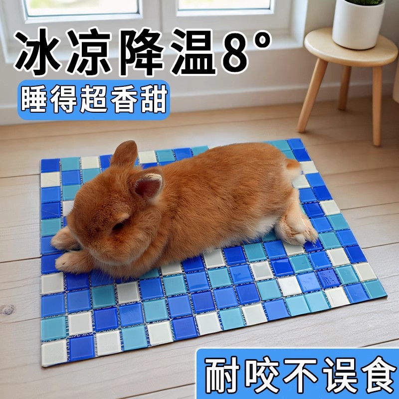 兔子冰垫夏天降温神器仓鼠降温板凉席宠物冰窝兔兔冰凉床空调龙猫