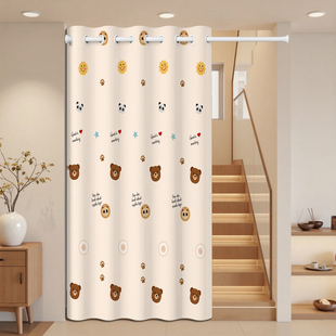 卡通免打孔楼梯间走道过道专用遮挡帘卧室厨房门帘入户玄关隔断帘