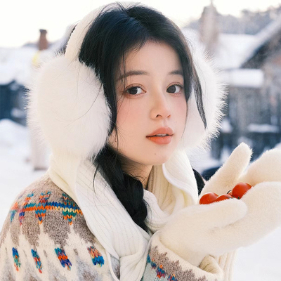 东北旅游毛绒耳罩女冬季可爱情侣