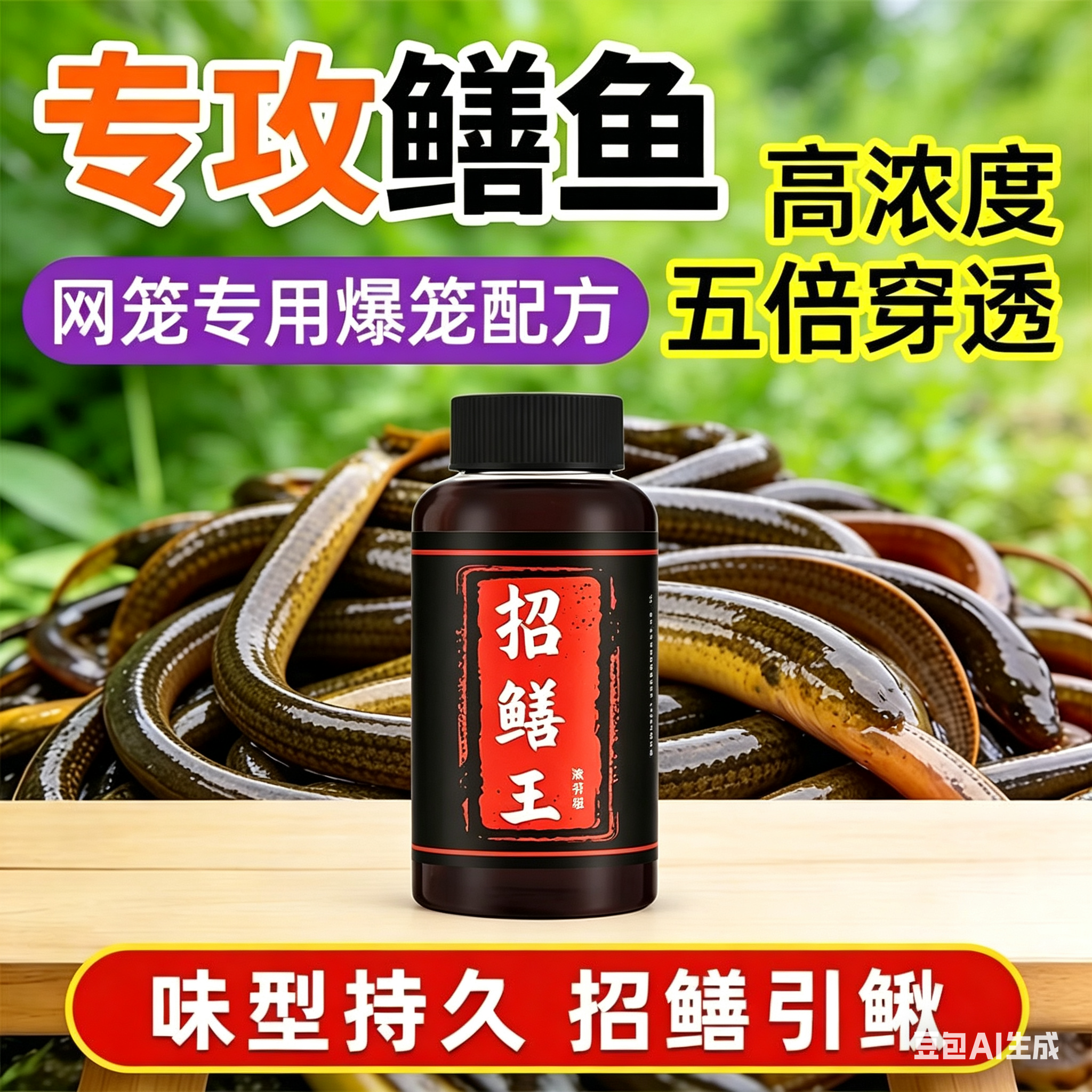 招鳝王钓鱼小药清诱聚鳝灵野钓户外黄鳝泥鳅甲鱼饵料窝料开口诱食