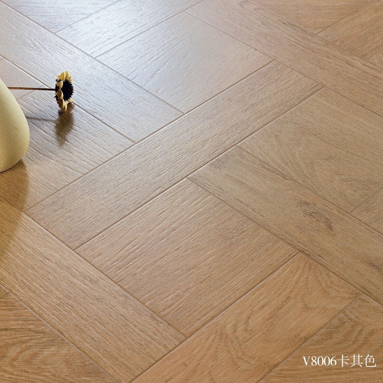 广东砖哑光凡尔赛拼花木纹砖800X800客厅卧室阳台防滑耐磨胡桃木