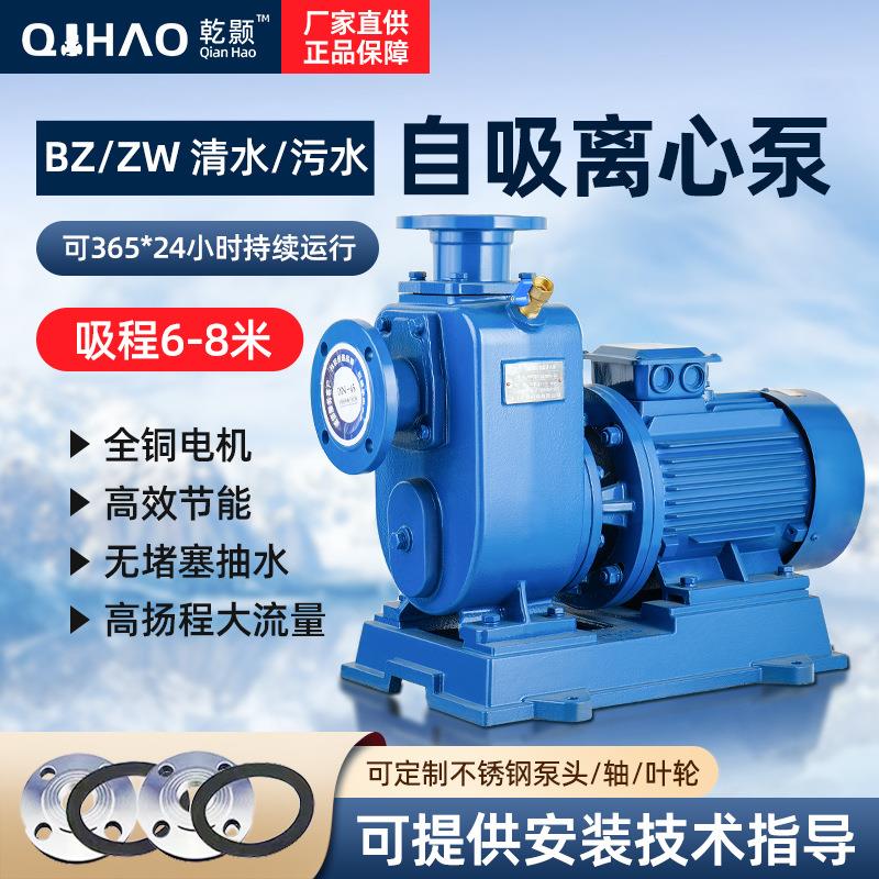 BZ自吸泵清水抽水泵管道增压喷淋大流量高压泵冷却塔离心自吸泵