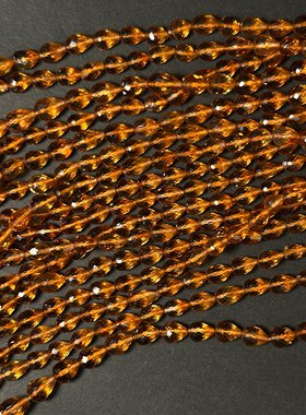 天然进口巴西黄水晶切面手链女款招财转运 天然黄水晶无加热