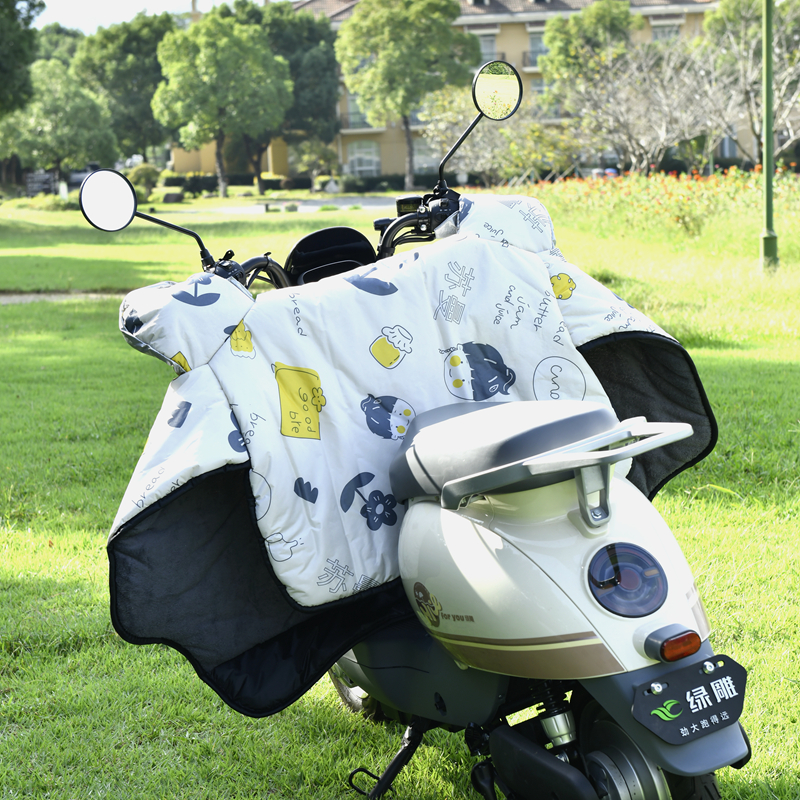 电动车冬款加绒加厚挡风被