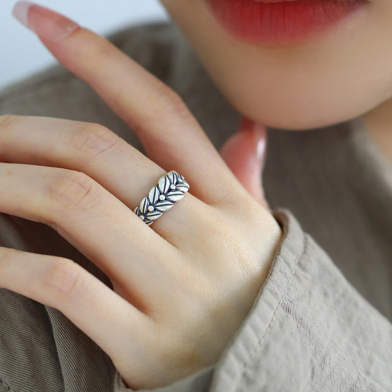 足银复古国风麦穗戒指女小众设计新中式新款民族风指环百搭饰品,饰品/流行首饰/时尚饰品新,戒指/指环,淘宝优惠券,粉丝福利购,淘宝优惠卷