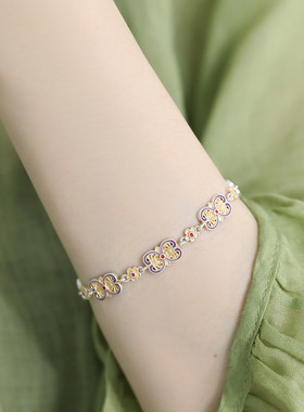 999足银如意国潮风手链手环女轻奢高级感25年开学生日礼物