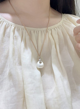 999足银福袋元宝项链国潮风锁骨链女高级新中式毛衣链生日礼物