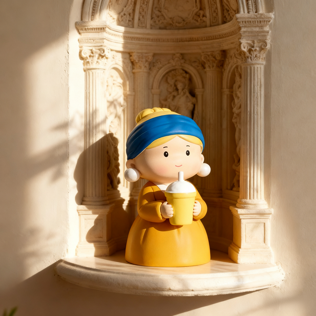 卡通人物3D模型摆件黄色手办