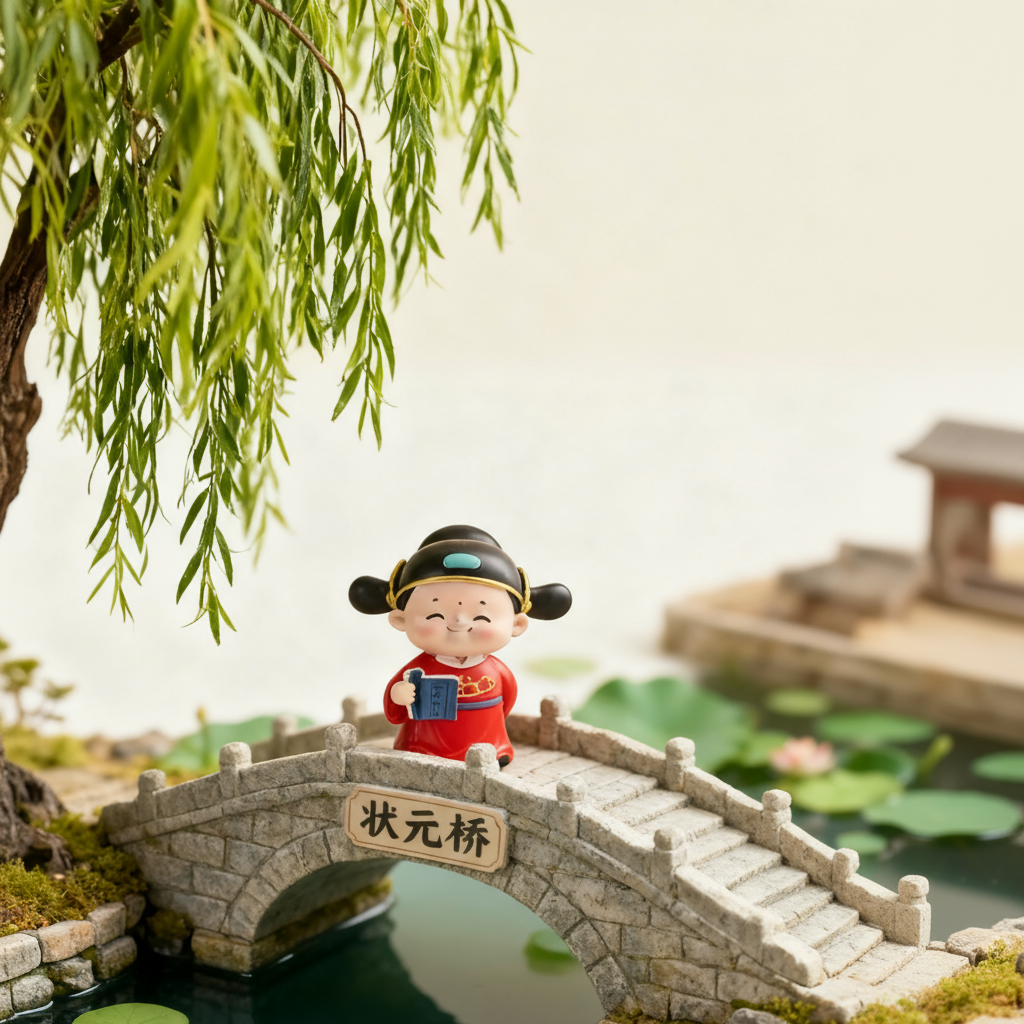 手工古风卡通人物摆件装饰品