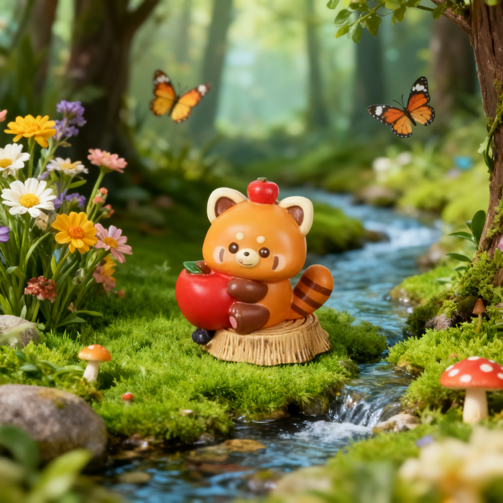 可爱小熊猫卡通动物装饰摆件