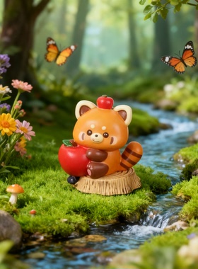 可爱小熊猫卡通动物装饰摆件