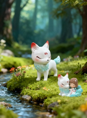 可爱小狐狸卡通动物造型装饰摆件