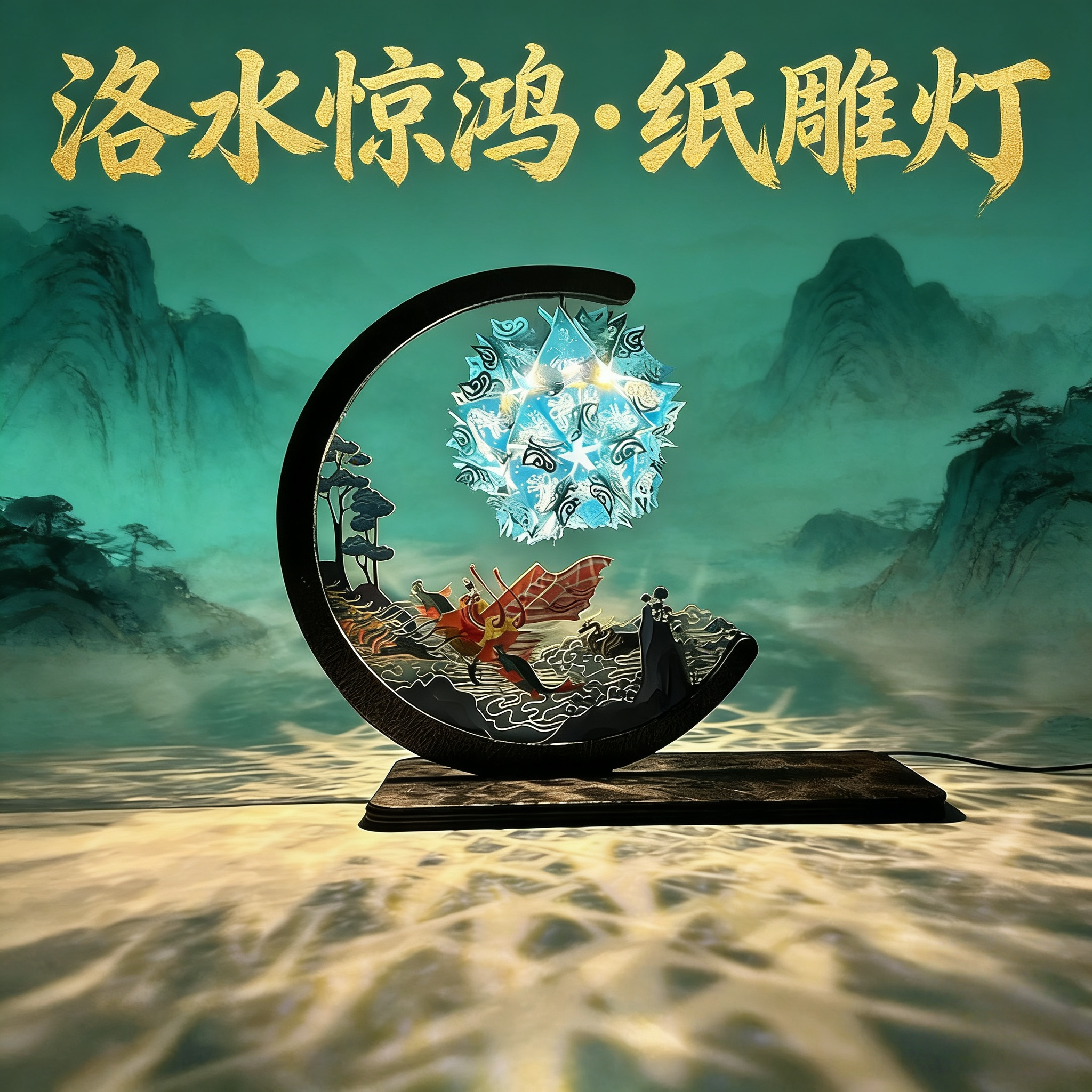 DIY中国非遗纸雕灯女生生日礼物