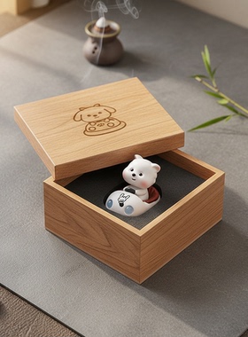 可爱小熊木质装饰摆件