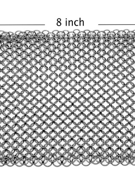 极速2 Pcs Scrubber 8X6 Inch StainlesGs SteeNl Cast Iron Clea