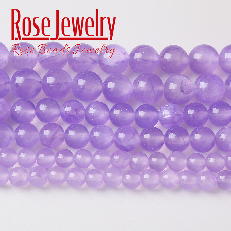 薰衣草波斯玉散珠 中紫色冰丝玉半成品配饰 diy手链项链饰品配件