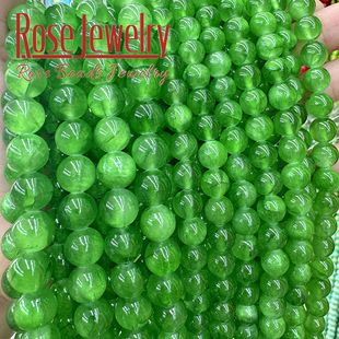 优化深绿色波斯玉散珠 手工编织手链项链饰品配件 绿色冰丝玉