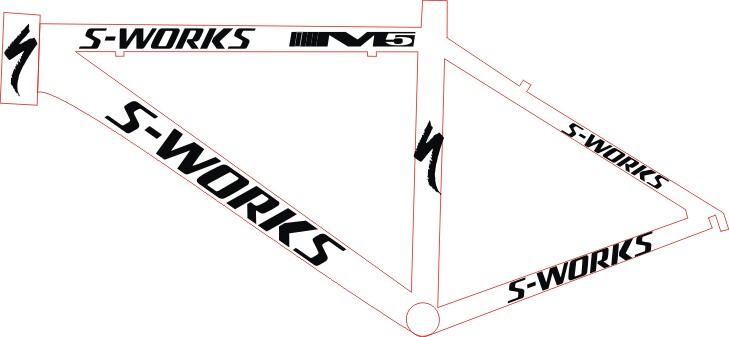 자전거 스티커 도로 자전거 산악 자전거 프레임 스티커 번개 S-WORKS DIY 조각 프레임 스티커