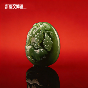 新疆文博馆和田玉把件多子多福吊坠白玉观音守护福送长辈生日礼物