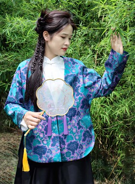 SAINTJOY/上久楷宋锦女式外套 山野漫漫 新中式 国潮 DWW23009-2