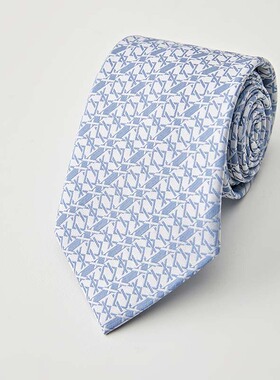 上久楷 宋锦领带 菱格扣 PSS23A04素雅气质礼物