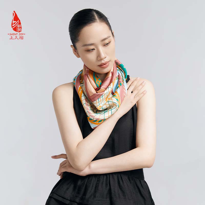上久楷四季通用女真丝方巾