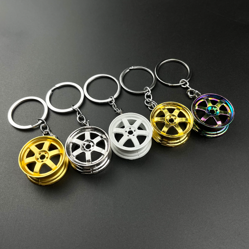 TE37轮毂金属钥匙扣创意汽车改装
